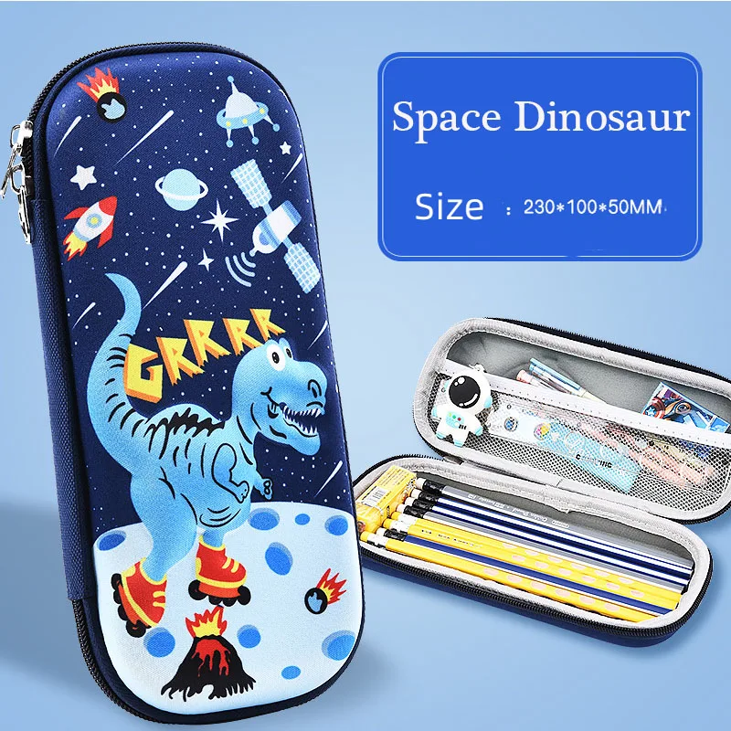 230 mm * 100 mm * 50 mm Dinosaurier 3D-Federmäppchen, große Kapazität, wasserdichte Federtasche für Schüler, Schulbedarf, Schreibwaren, Federmäppchen