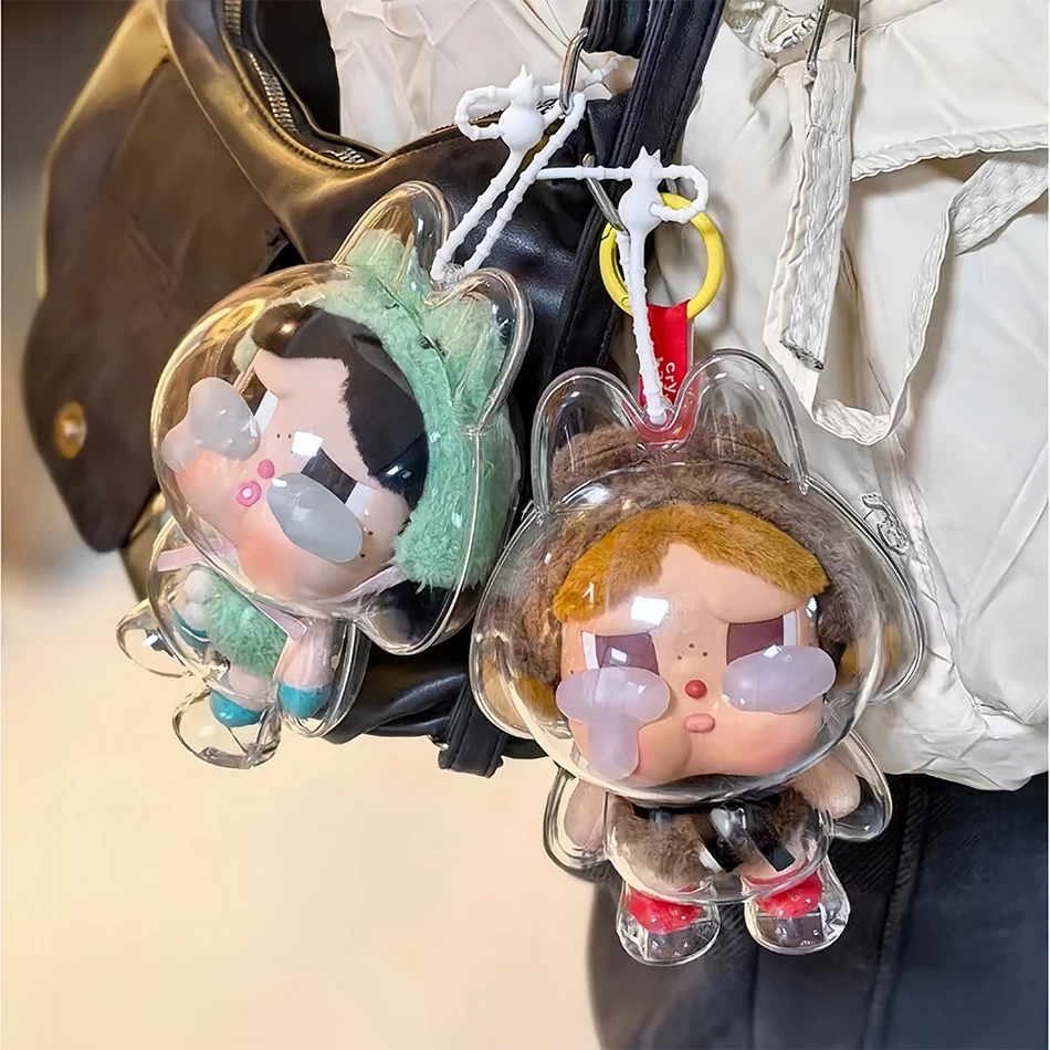 17 センチメートル Crybaby シリーズ泣いている赤ちゃんプロテクターケースフルクリアアクリル保護ケースウォーキングぬいぐるみバッグ人形アクセサリーなし人形おもちゃ