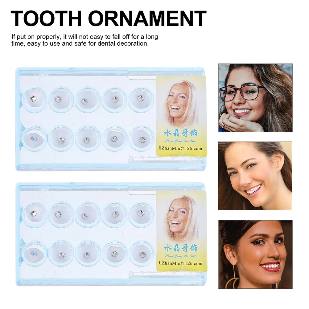 30Pcs Zähne Dekor Dental Kristall Kreative Glänzende Zahn Schmuck DIY Zubehör Verbesserung Dental Kristall