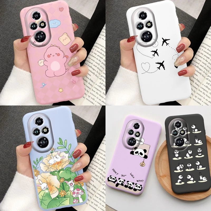 For Honor 90 Lite 200 Pro 200 Lite 200 Smart Paly 6 Plus X7C X9b Magic 6 Lite X8b X6b X5b X5 Plus 40C Pink Pig Panda Phone Case