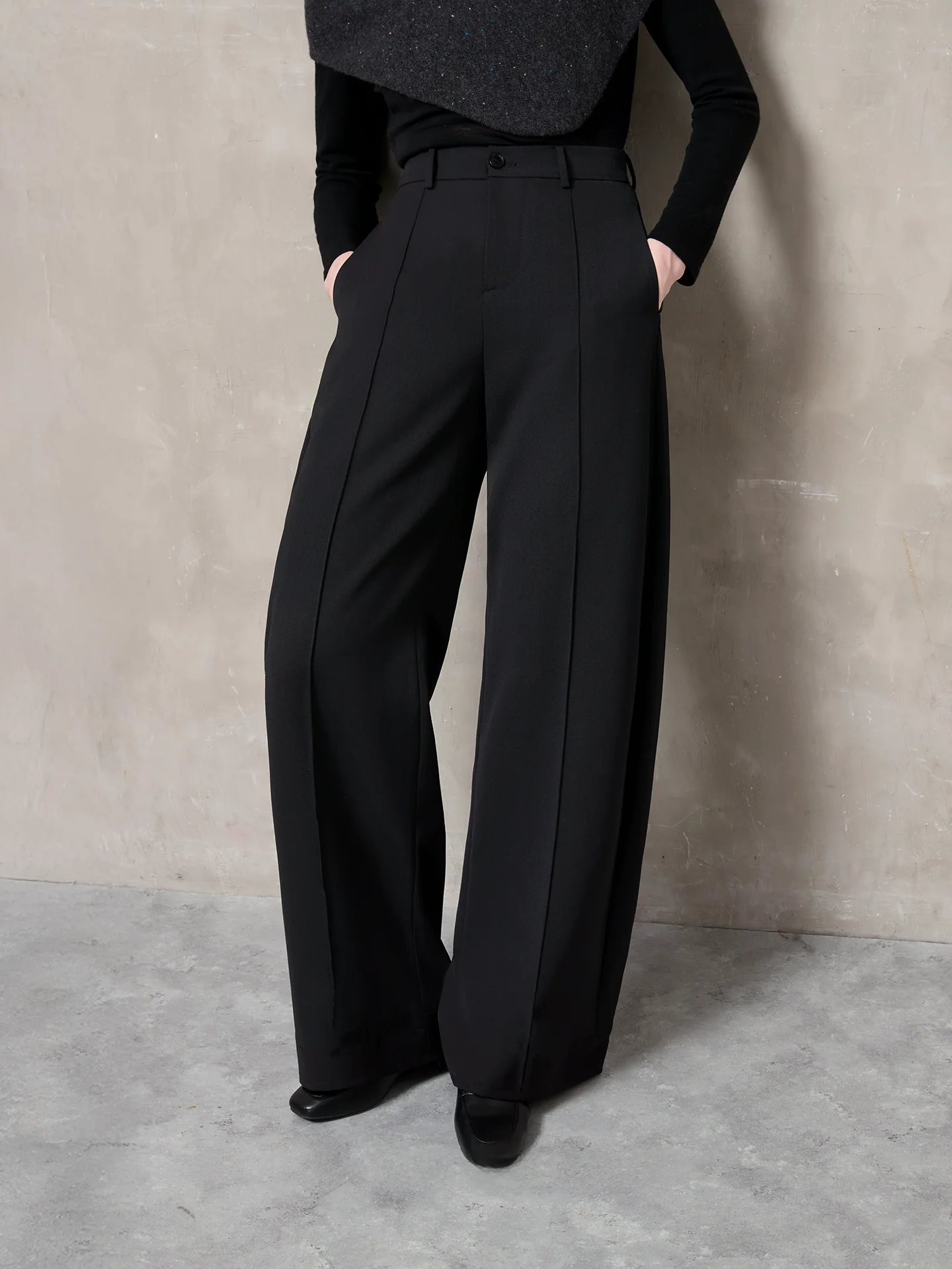 

Шерстяные брюки SRUNBEAR с широкими штанинами и средней посадкой для женщин: комфортные, модные, для делового и повседневного стиля