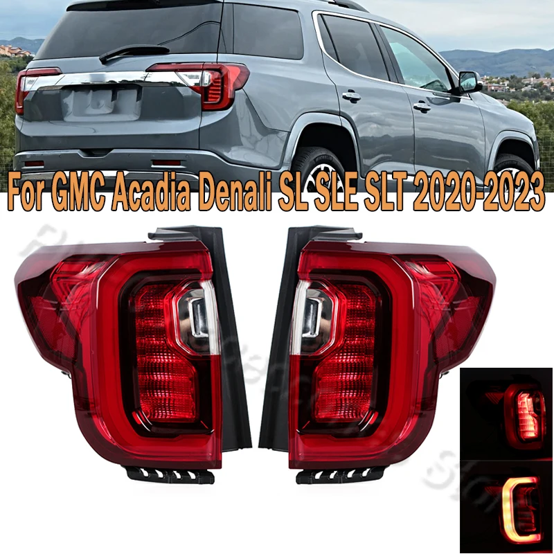 Tail Light Assembly Car Rear Bumper Brake Light Fog Reversing Lamp For GMC Acadia Denali SL SLE SLT 2020-2023 84746543 84746544