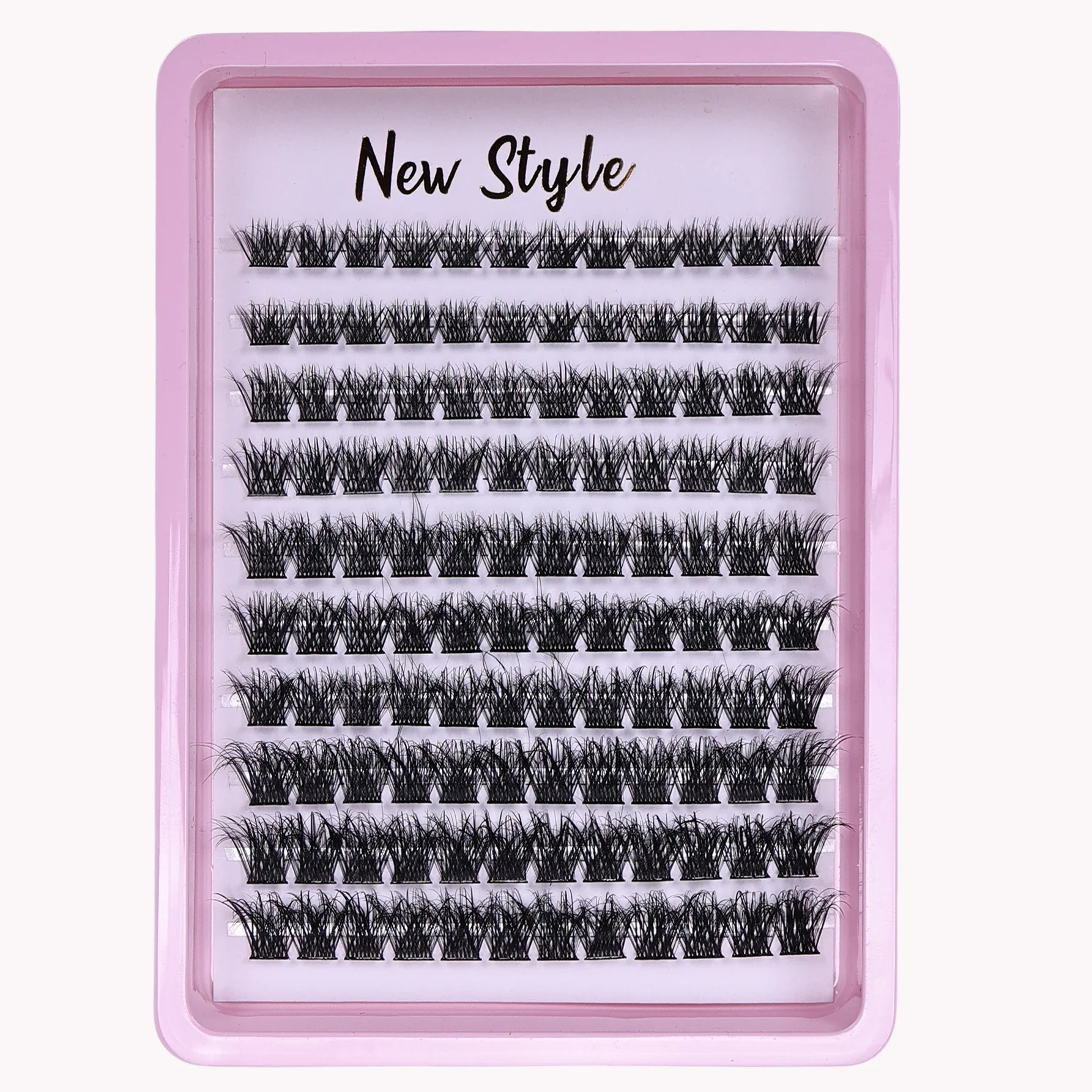 120 szt. Cluster Lashes10-16mm delikatne indywidualne przedłużanie rzęs naturalny wygląd rzęsy D Curl puszyste rzęsy Cluster Lash — zdjęcie 7