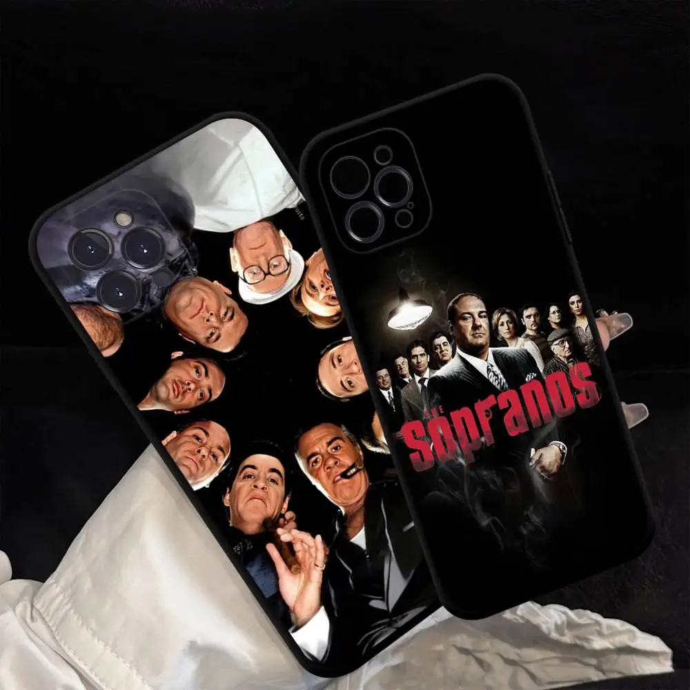 Die S-Sopranos Tony Anime Schwarze Weiche Silikon-Handyhülle für iPhone 17 Air 16 15 14 13 12 11 Mini Pro Max Plus