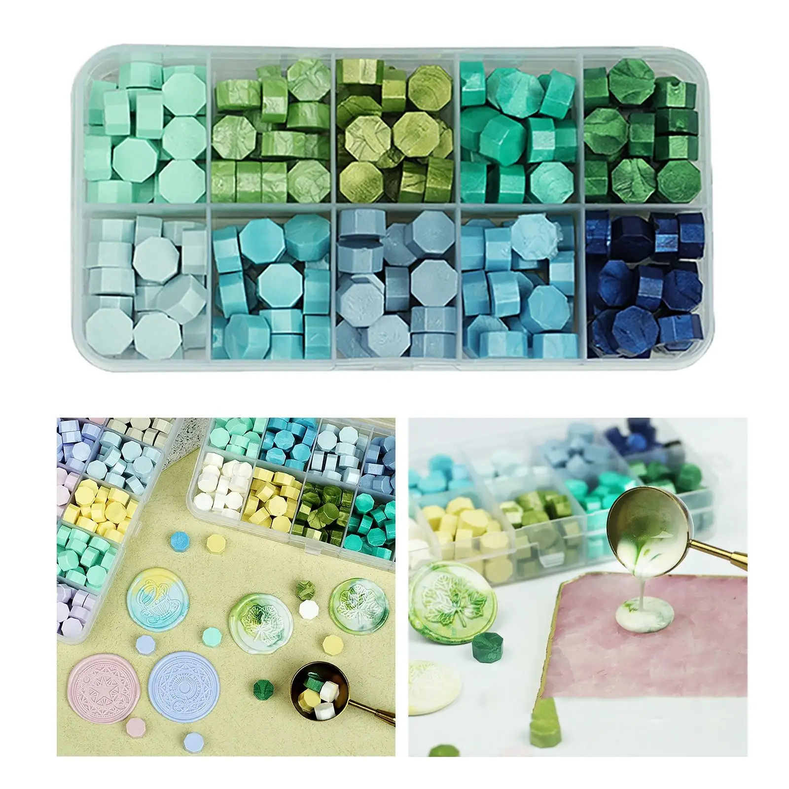 Bancs de perles pour emballage cadeau, cartes, enveloppes, timbre fondu, outils de bricolage, 2x200 pièces