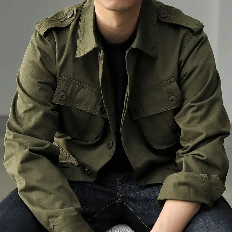 

Мужское джето в стиле ретро, тяжелое многокарманное рабочее пальто, уличное десантник, orm Long Sve, молния, украшенное ветрозащитным