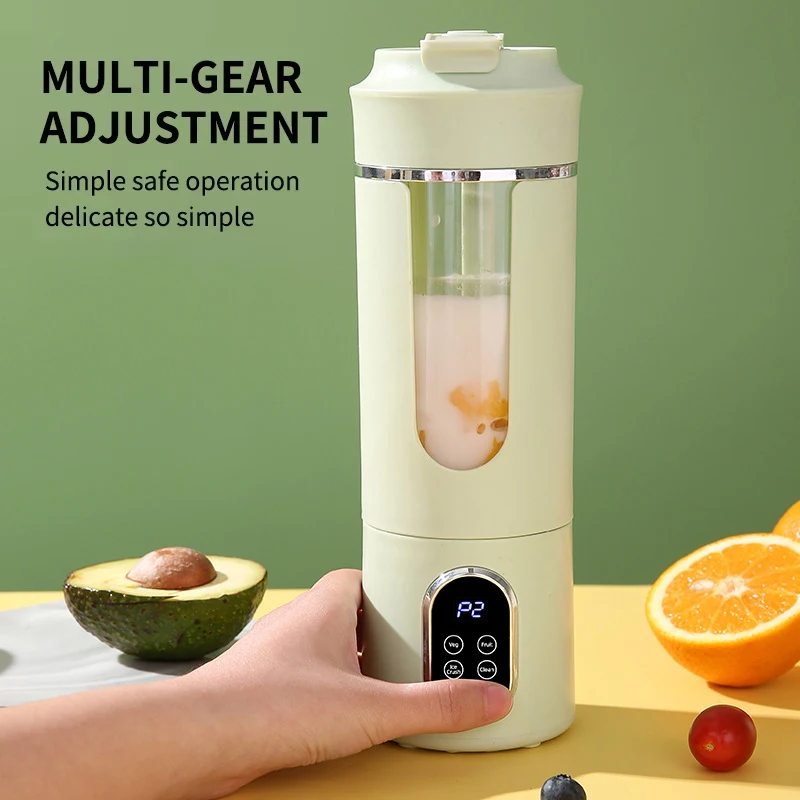 휴대용 500ml 전기 Juicer 무선 스무디 믹서기 1300mAh 과일 믹서 오렌지 압착기 과일 주스 컵