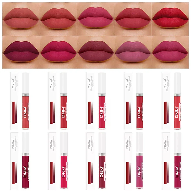 19 Colors Matte Velvet Lip Glaze Waterproof Long-Lasting Not Easy To Fade Lip Gloss Lipstick Waterproof Makeup Cosmetic Tool