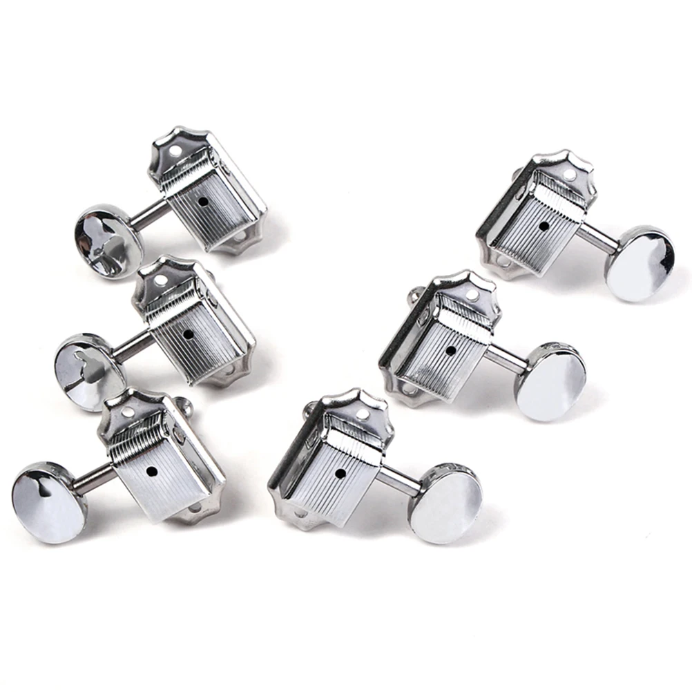 

3 L3R Rotating A-52 Tuner Peg Banjo Head Tuning with Machine Heads Key Guitar Pegs Silver