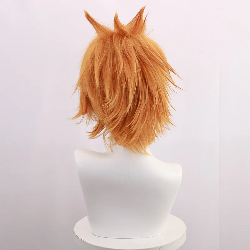 私のヒーロー学界カミナ電気カーキリバースカールコスプレウィッグ高温繊維アニメウィッグ