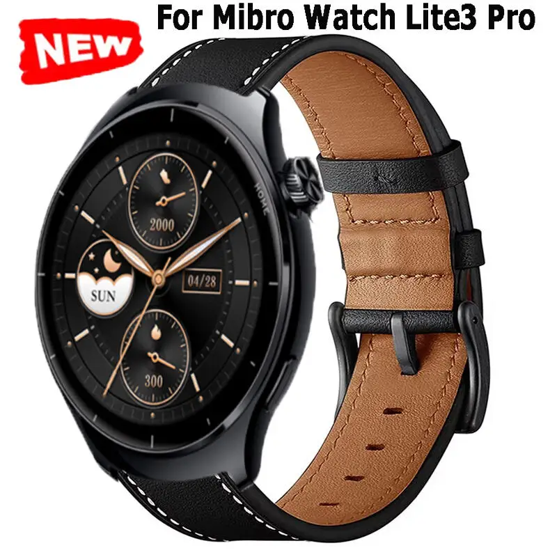 For Mibro Watch lite3 Pro Leather Band Smart Watch Accessories Replaceable Bracelet Strap For Mibro Watch lite3 Pro Correa Belt