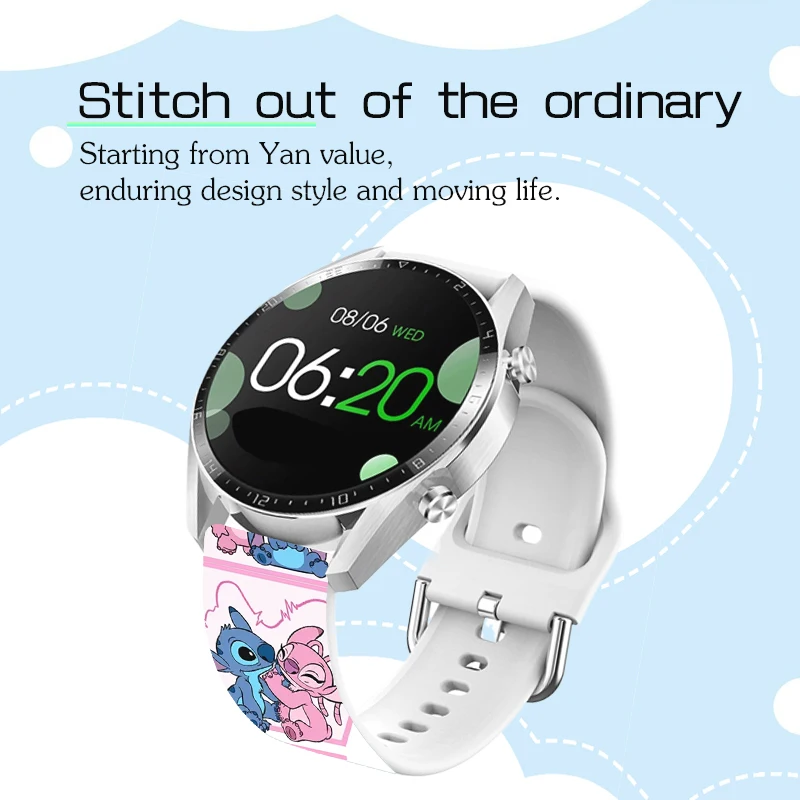 20mm Stitch Series 2 Printed Strap for Samsung Galaxy Watch 7/6/5 40mm 44mm Band Replaceable Watchband for Xiaomi Huawei Amazfit