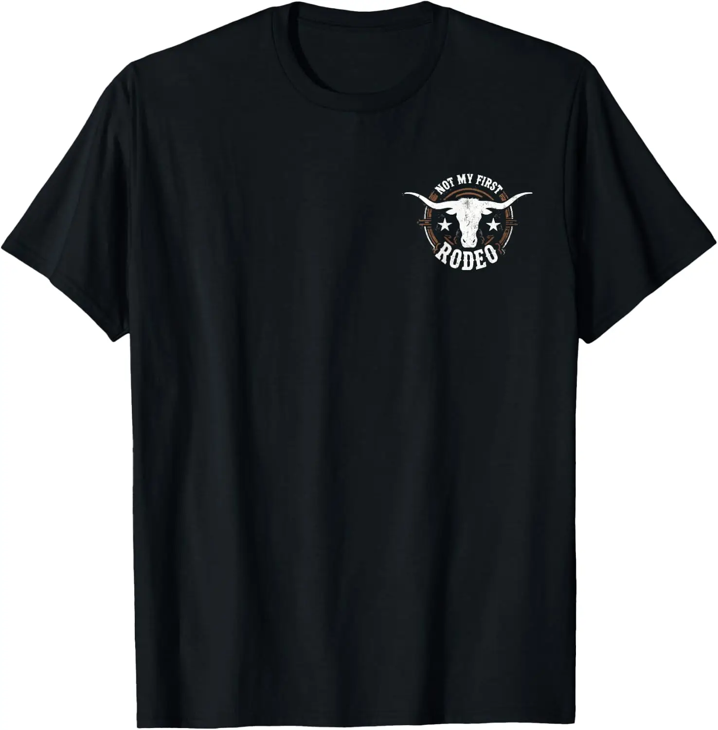 Not My First Western Steer Horns Funny Vintage Rodeo T-Shirt Unisex Y2K Aesthetic Graphic T‑Shirt Trendy Streetwear Crew Neck Short Sleeve Soft Cotton Tee Fashion Daily Tops Men Women
