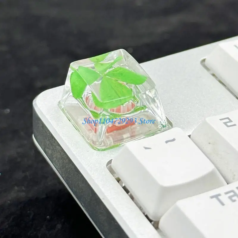 

Y2GD Transparency Clovers Keycap Handmade Keycap Base Customs Backlits Keycap