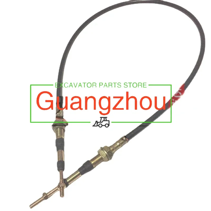 Excavator Parts Komatsu PC30 40 50 Higher Quality Traveling Accelerator Line Manual Accelerator Cable 6MM/8MM Fork Head