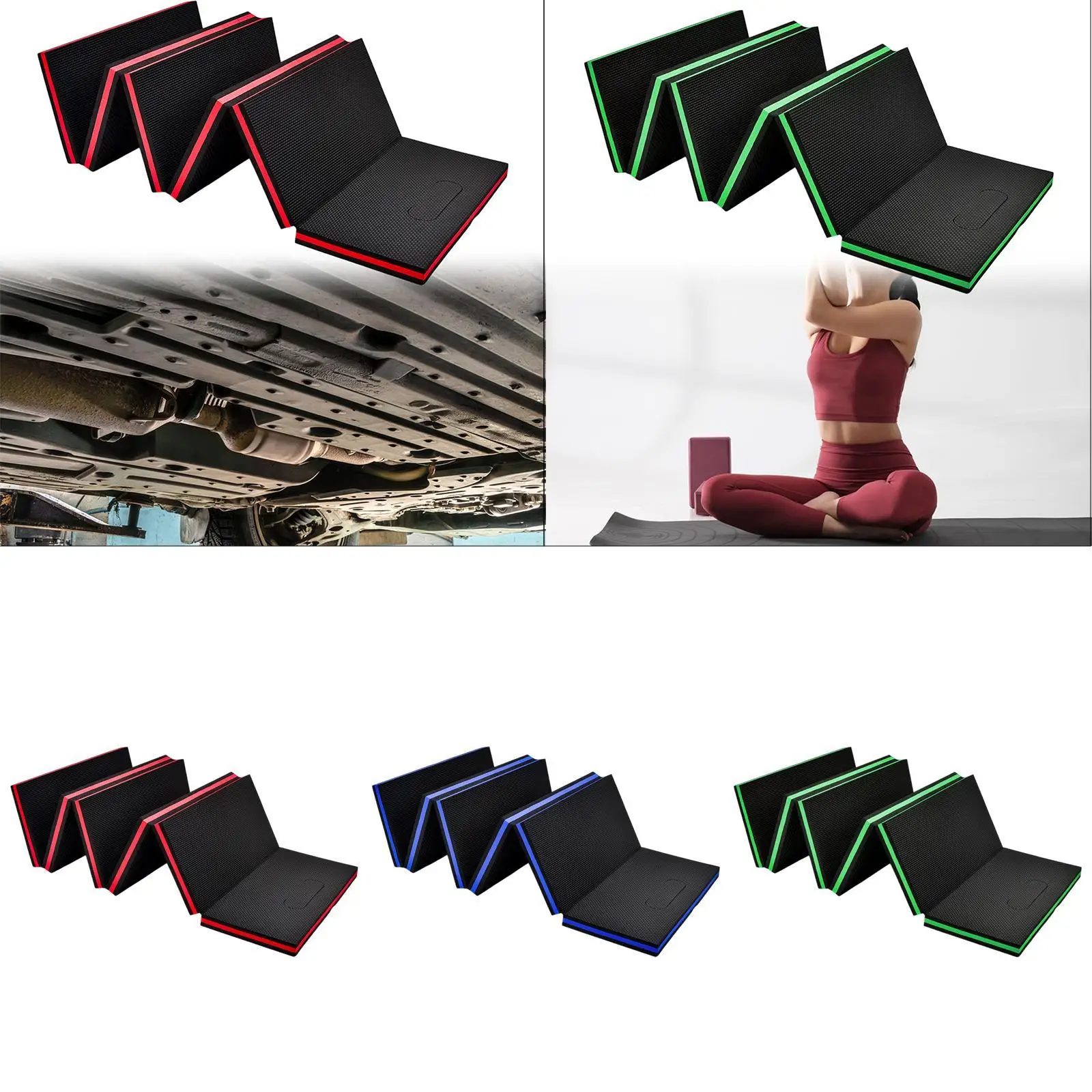 

Folding Mechanics EVA Mat High-density Anti Slip Kneeler Pad with Handle Absorbent Oil Pad Foldable EVA Mat for Exercise Yoga