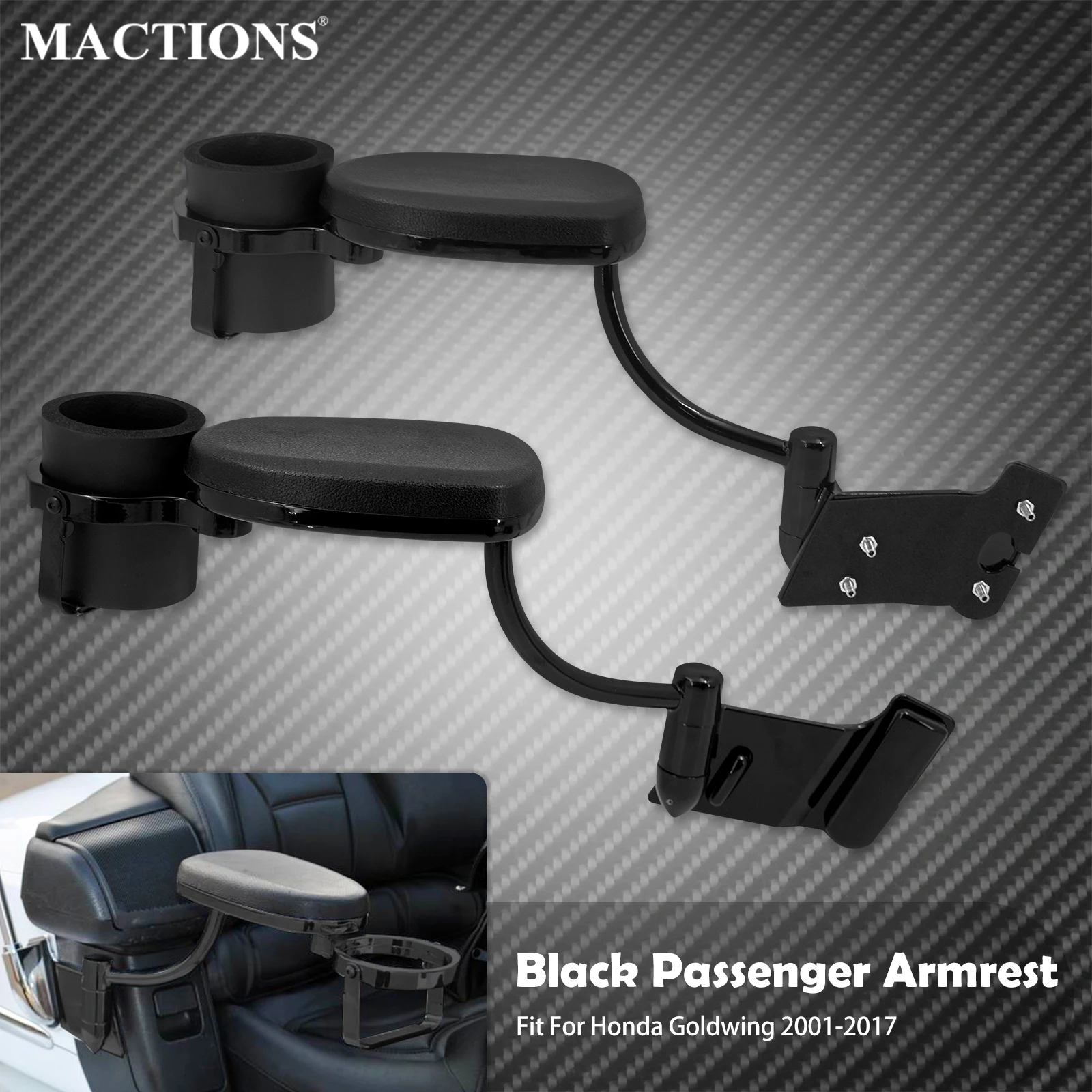 

Motorcycle Rear Passenger Armrests Accessories Adjustable Arm Rest For Honda Goldwing GL 1800 GL1800 2001-2014 2015 2016 2017