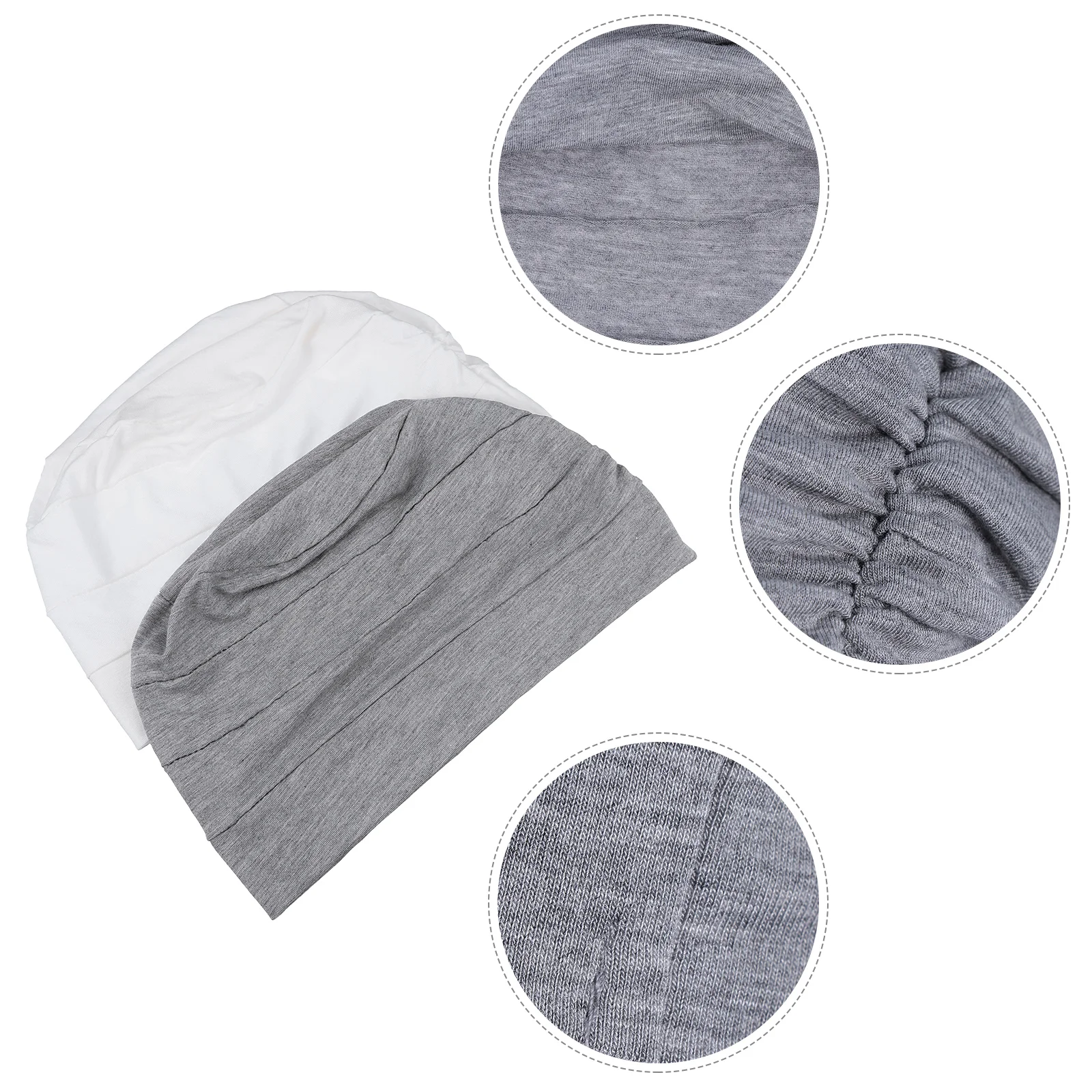 2 Pcs Chemotherapy Cap Hat Caps Sleep Cotton Patients Headgear Elastic Night Cover