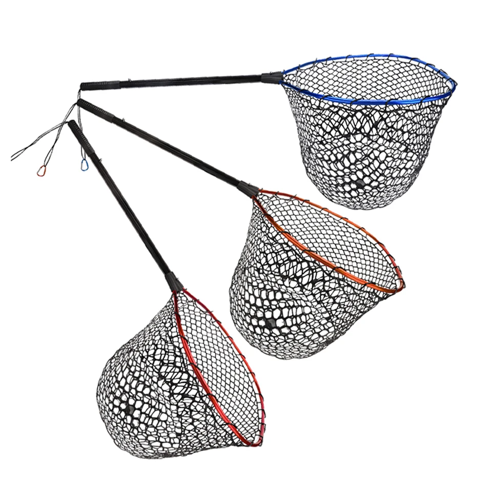 

Fishing Net Aluminum Material 108cm*40cm Long Handle Telescopic Fish Catching Landing Nets