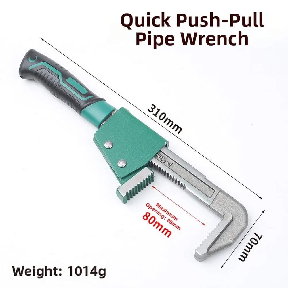 1pc Heavy Duty Pipe Wrench Fast-Adjusting Pipe Wrench Large Opening Adjustable Cutting Pipe Pliers Wide-Jaw Plumber Wrench Tool