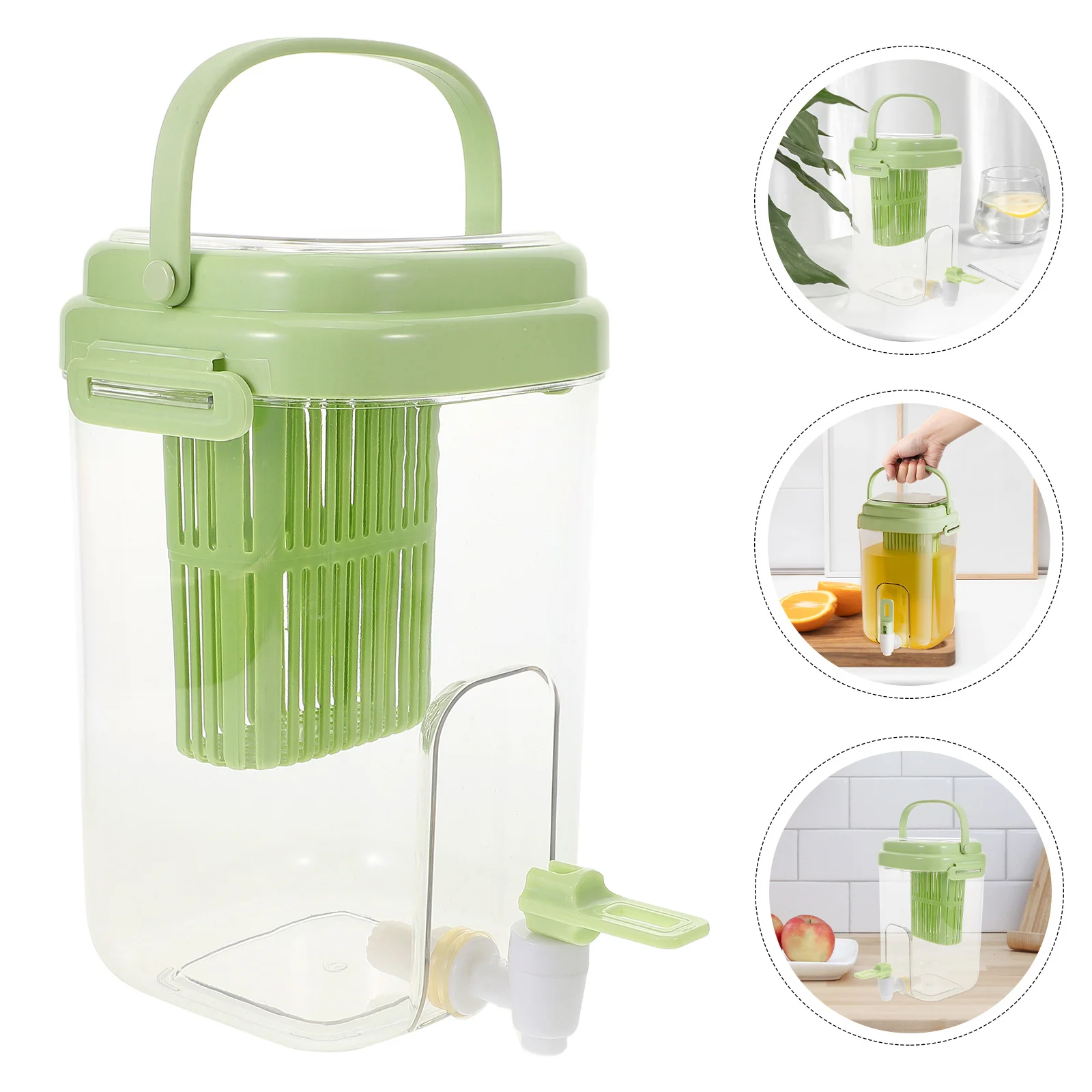 

Water Jug Dispenser with Lid Large Capacity Plastic Pitcher for Fridge Cold Beverages Summer Plastic Jugs