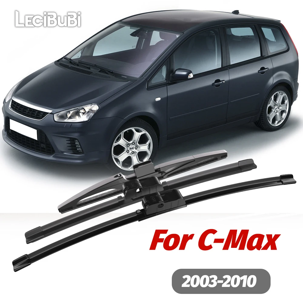 

1set Front & Rear Windshield Wiper Blades Windscreen Wipers For Ford C-Max 2003-2010 2004 2005 2006 2007 2008 2009 Accessories