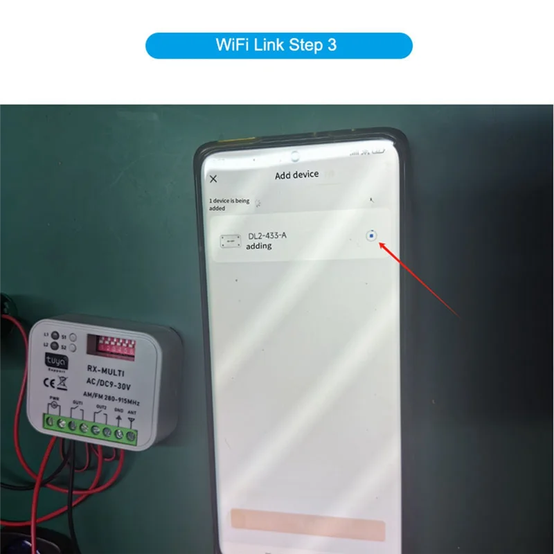 

-ABAB AC 85-250V Universal Tuya Wifi Garage Door Receiver RX-Multi 280-915Mhz Gate Switch For Smart Life