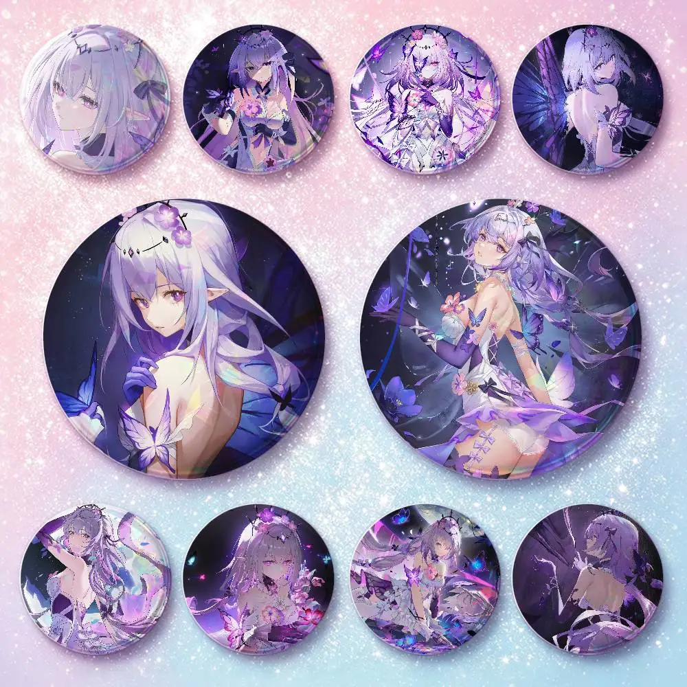 Castorice Honkai Star Rail Badges 25 32 44 58 75 Mm Round Cosplay Pin Bag Decor Fans Collect Friends Gifts Brooch Souvenir