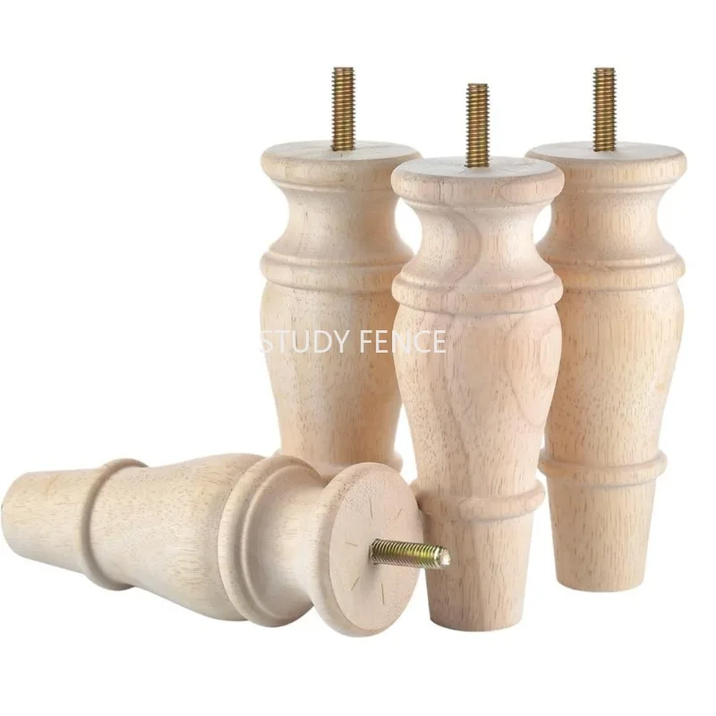 1pc Wooden Furniture Legs Cabinet Legs Sofa Leg Tea Table/TV Cabinet Support Legs Home Decoration Wooden Handicrafts Unpainted