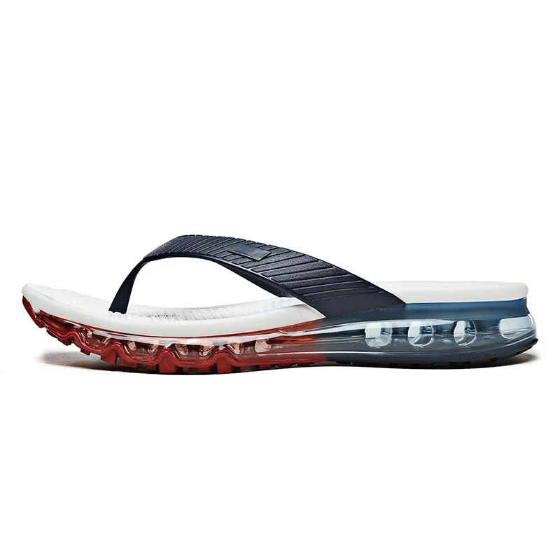 

New Full Palm Cushion Slippers Large Flip-flops 2024 Summer Beach Tidal Drag Men's Cool Plus Size 39-46 Outdoor Flat Shoes