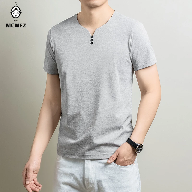 Mens Basic Henley T Shirt Comfortable Cotton Blend Short Sleeve Tops For Casual Business Office Daily And Weekend Activities view 5