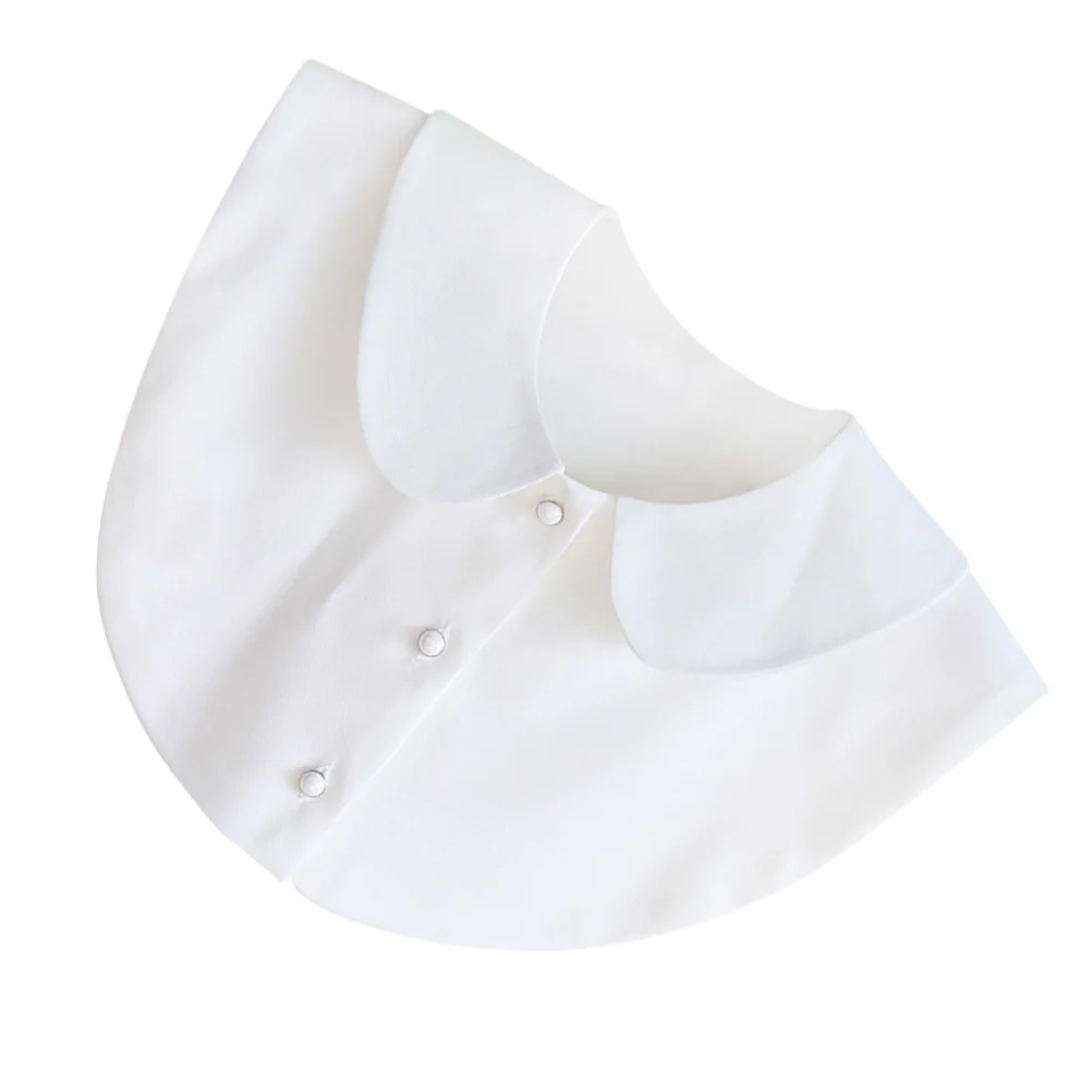 Fake Collar Detachable Half Shirt Blouse Removable Choker Fashion White Solid Color Shirt Fake Collar Lapel Blouse