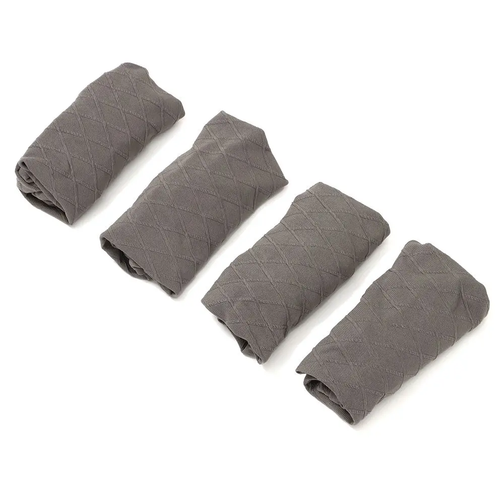 

4Pcs Durable Rear-Covered Chair Covers Removable Grey Chair Seat Covers Anti-Dust Chair Protector Dining Room