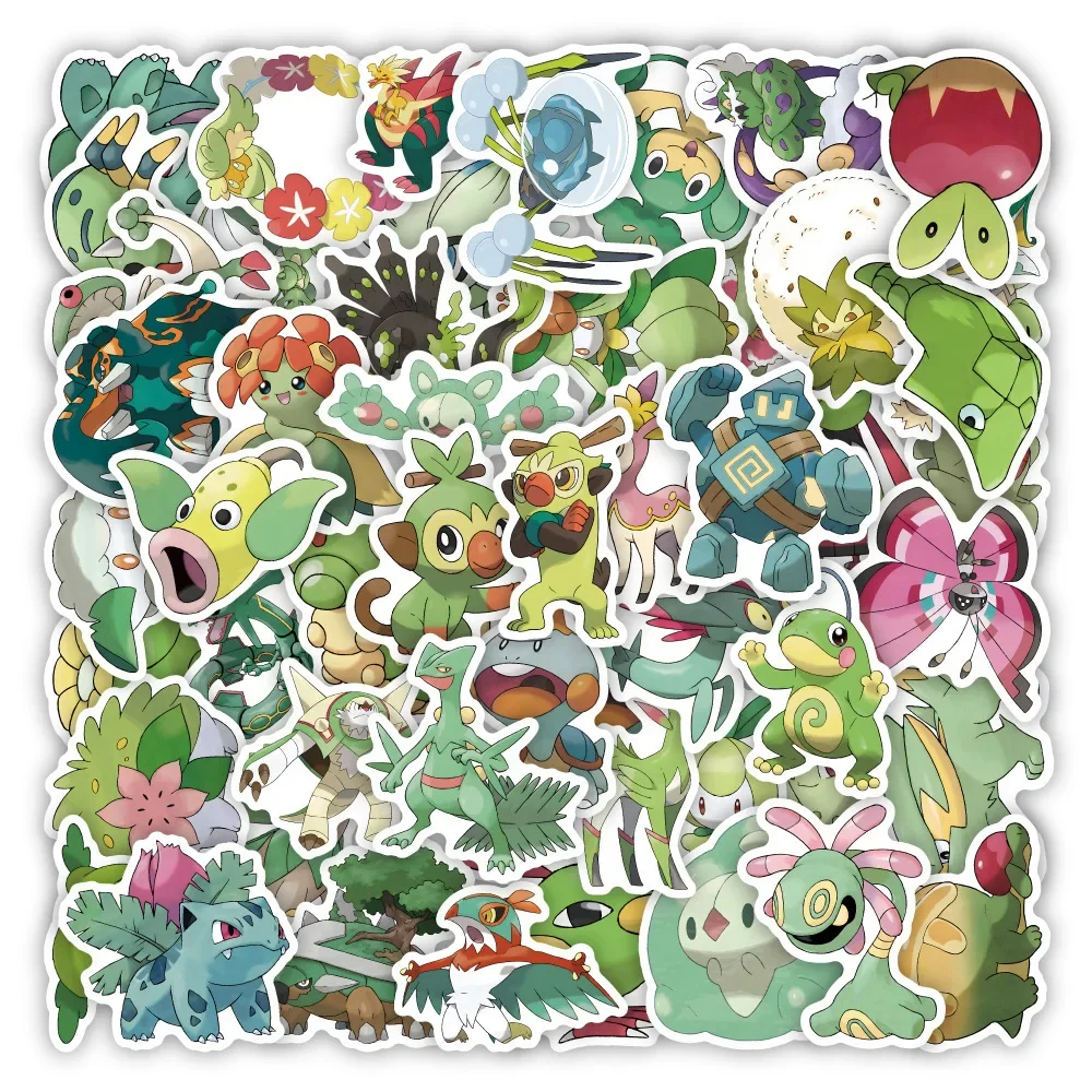 50 Uds. Pegatina impermeable de dibujos animados lindos Graffiti Pokémon azul