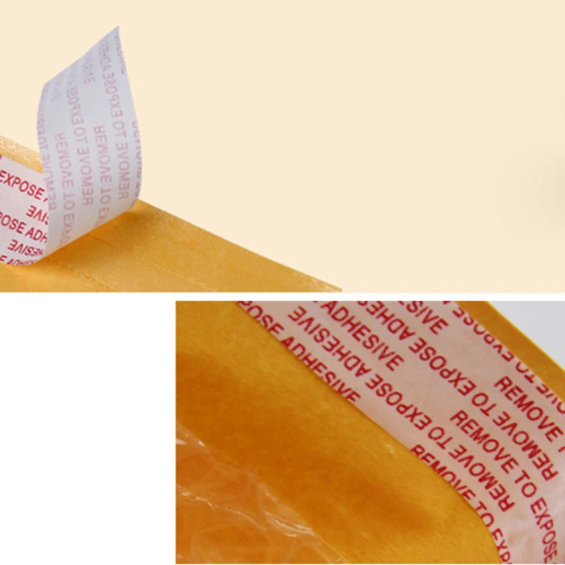 10 Pack Self-Sealing Golden Yellow Bubble Envelope Padded Mailing Envelope Logistics Express Packing Book Clothing Packaging Bag