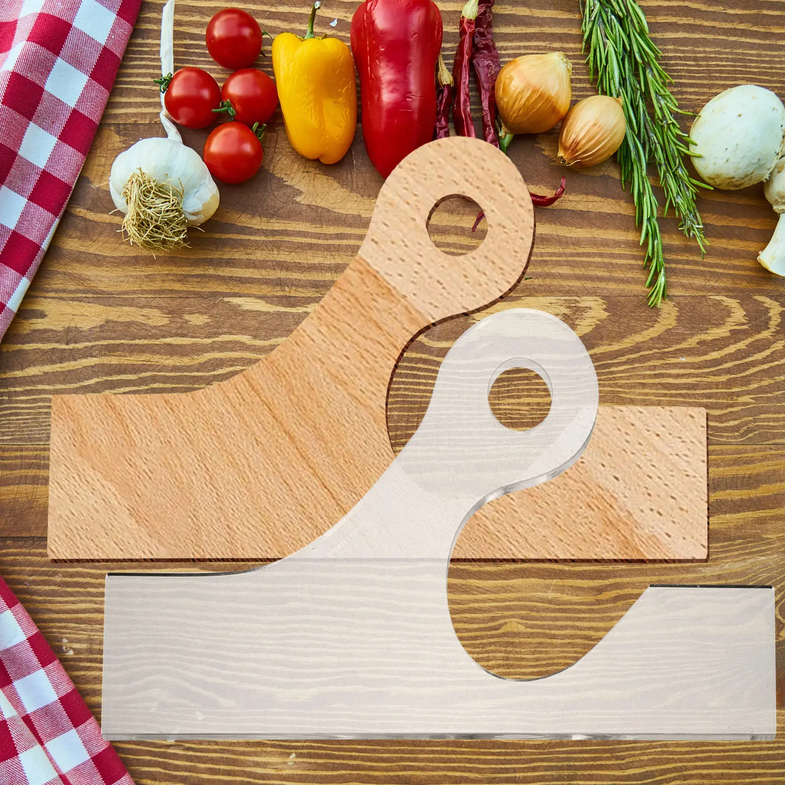 Premium Acrylic Cutting Board Handle Template Router Stencil for Woodworking Charcuterie Board DIY Projects High Transparency