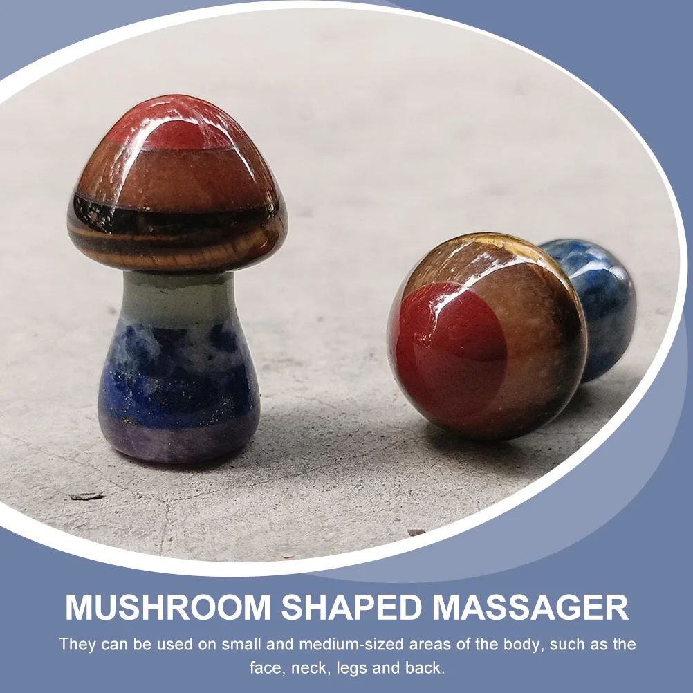 

Crystal Stone Massage Tools Mini Mushroom Shaped Massager Small Body Scraper Facial Guasha Pain Relief Hydrating Portable Easy