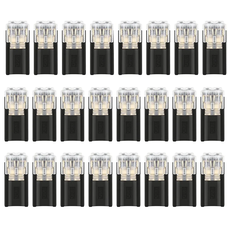 HITL 24-Piece 2-Pole Cable Connector Plug, Car Plug Connector Terminal, 18-24AWG Wire Quick Splice Connector