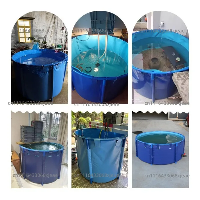 Collapsible Fish Tank 1400 Liter Diameter 150cm X Height 80cm Fresh/Salt Water Breeding Round Plastic Fish Pond