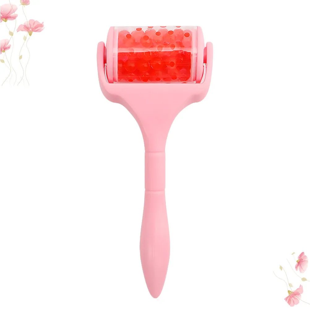 1Pcs Facial Massager Portable Face Beauty Tool Green Handle Transparent Beads Face Lifting Skin Tightening Firming