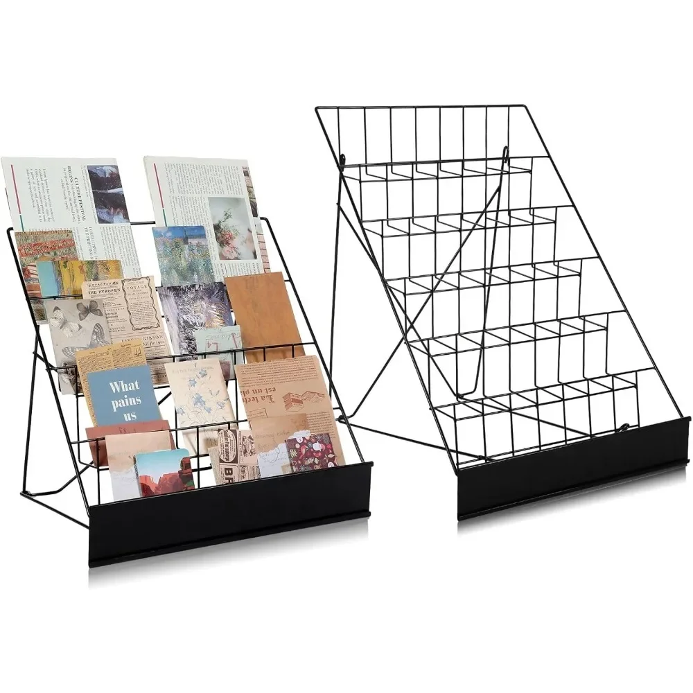 Wire display stand, suitable for countertops, book display stands, comic books, magazines, newspaper display stands