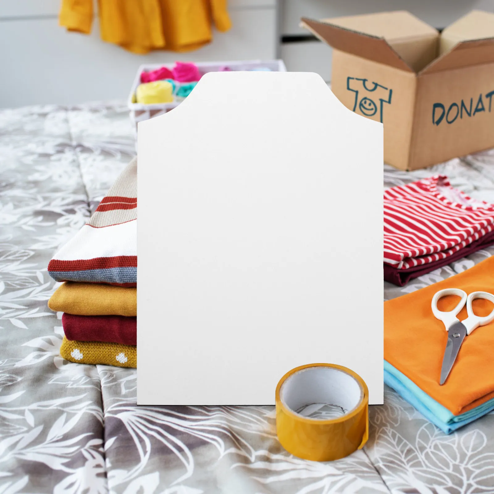 100Pcs White Cardboard Shirt Form Inserts 22x30cm Heavy-Duty Dual-Face Anti-Wrinkle Folding Form for Shirts T-Shirts Clothing