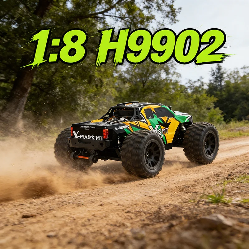 

HNR H9902 Remote Control Electric Model Car 1:8 Scale RTR Monster Truck 4WD Off-Road Vehicle Brushless X MARS MT RC Hobby Toys