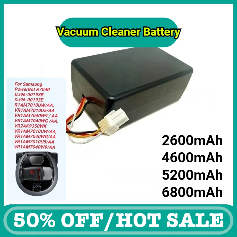 

Vacuum Battery for Samsung DJ96-00193E PowerBot R7040 R1AM7010UW VR1AM7010U5 VR1AM7040W9 VR2AK9350WK VR1AM7040WG VCA-RBT71/XAA