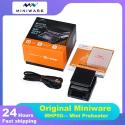 MINIWARE MHP50 Mini piastra riscaldante preriscaldatore tavolo riscaldante a temperatura costante 350 ℃ 5*5cm Area di riscaldamento strumento di riscaldamento intelligente