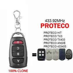 PROTECO TX433 ANGIE 433405 TX3 HIT Remote Control Garage Door Opener 4 Buttons 433.92MHz Fixed Code PROTECO Remote Control TX433