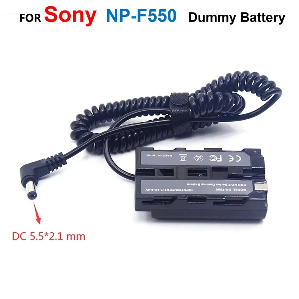 

NP-F NP-F550 F750 F770 F960 F970 Dummy Battery Coupler Power Spring Cable For Sony PXW-Z150 NEX-FS100 AC-VL1 HXR-NX5 HXR-NX100