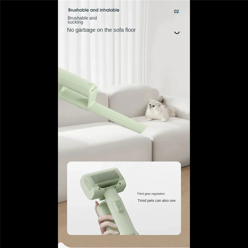 

【Party-Decoration】Pet Multifunctional Beauty Cleaning Hair Trimmer Low Audio Cat Dog Electric Suction Floating Hair Shaving Arti