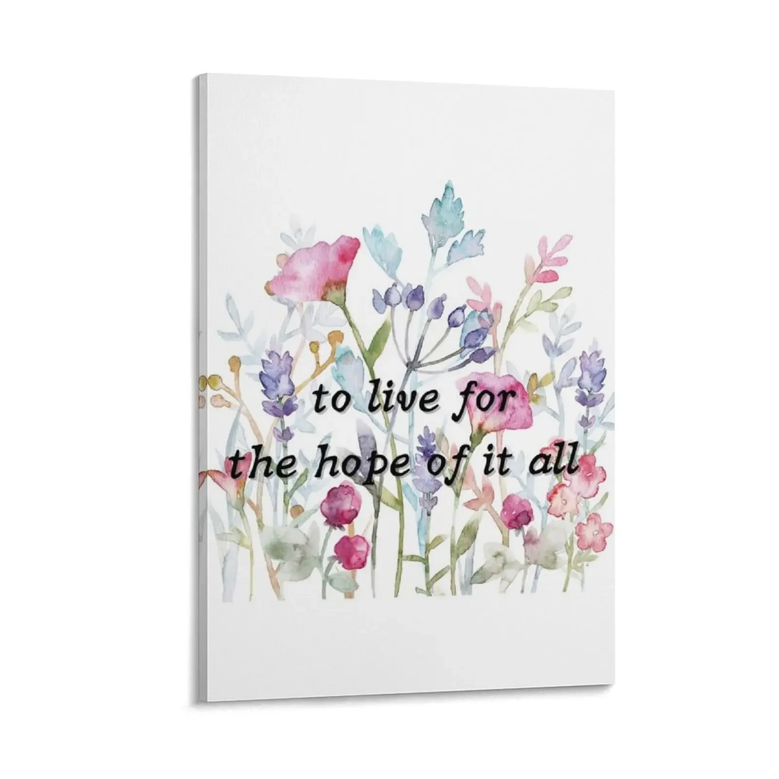 

August Lyrics - To Live For The Hope of It All Canvas Painting Decoration wall anime decoration Decoration for bedroom