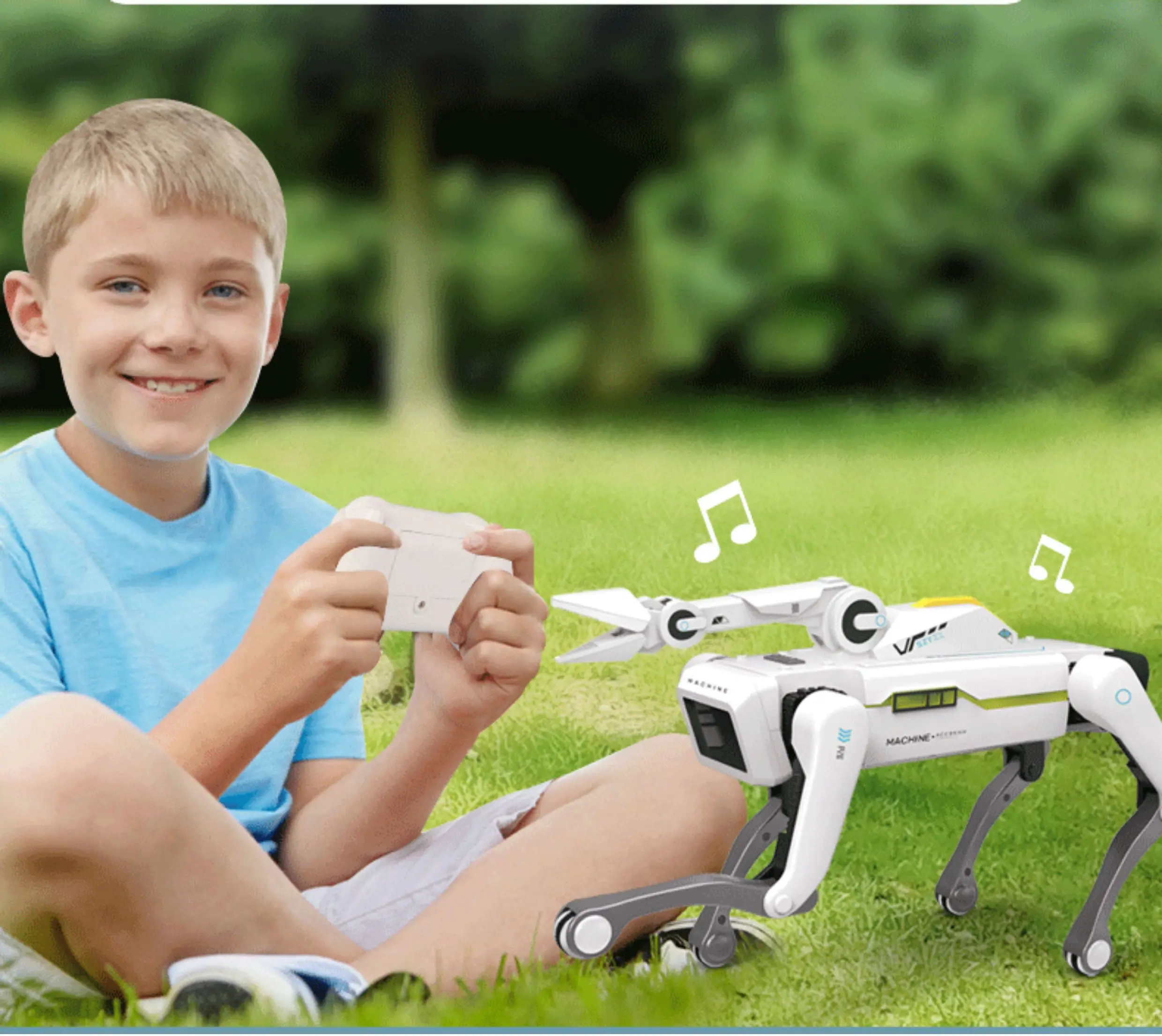 Jouet pour garçon, cadeau d'anniversaire, technologie noire, robot chien haut de gamme pour enfants de 5 à 12 ans et plus, nouvelle collection 2025